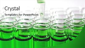  Presentation with medical devices - PPT theme with science and medical research test background and a white colored foreground