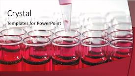  Presentation with material science - Audience pleasing slide set consisting of science and medical research test backdrop and a white colored foreground