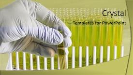  Presentation with test tubes - Slide deck enhanced with  background and a  colored foreground