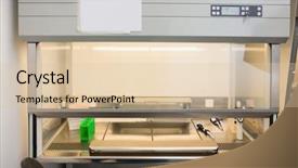  Presentation with laboratory - Amazing PPT theme having incubator - incubation chamber at the laboratory backdrop and a  colored foreground