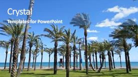  Presentation with blue sky - Beautiful slides featuring ind - beach palms and grass backdrop and a  colored foreground