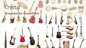  Presentation with musical instruments latin america - Amazing presentation design having kingdom god - old buddha statue in temple backdrop and a coral colored foreground.