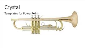  Presentation with trumpet - Amazing presentation theme having ind - trumpet under the white background backdrop and a  colored foreground