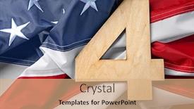  Presentation with independence day - Presentation theme with independence day concept american flag with number 4 closeup background and a coral colored foreground