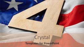  Presentation with independence day - Presentation theme with independence day concept number 4 on american flag background background and a coral colored foreground