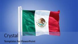  Presentation with mexico flag - Slides having independence day mexican - flag of mexico flying background and a teal colored foreground