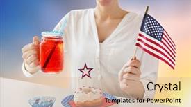  Presentation with independence day - Beautiful presentation design featuring independence day patriotism and holidays backdrop and a lemonade colored foreground