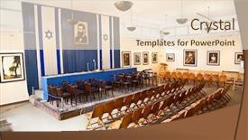  Presentation with declaration independence - Cool new theme with independence hall where is backdrop and a lemonade colored foreground