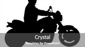  Presentation with confusion path - Audience pleasing PPT theme consisting of independence movement - biker with clipping path backdrop and a  colored foreground