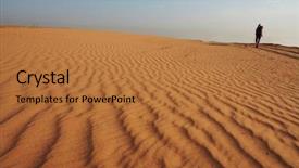  Presentation with independence - Presentation theme with independence movement - girl going in sand desert background and a  colored foreground