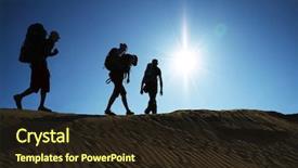  Presentation with movement - Audience pleasing PPT layouts consisting of independence movement - group going in sand desert backdrop and a wine colored foreground