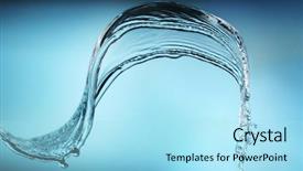  Presentation with pure splash water - PPT theme consisting of independence movement - splash of water background and a  colored foreground