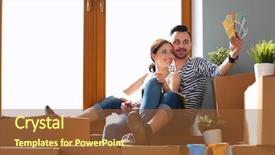  Presentation with movie theater loving couple - Slide set consisting of independent living - portrait of young couple moving background and a tawny brown colored foreground