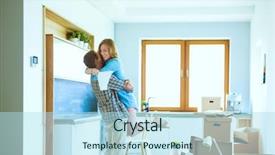  Presentation with movie theater loving couple - PPT theme having independent living - portrait of young couple moving background and a  colored foreground