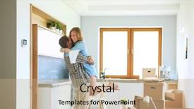  Presentation with movie theater loving couple - Colorful slide set enhanced with independent living - portrait of young couple moving backdrop and a  colored foreground