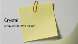  Presentation with blank - Beautiful theme featuring index cards - blank adhesive note with paper backdrop and a soft green colored foreground