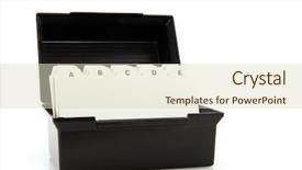  Presentation with index card - PPT theme having index cards - card system with alphabet background and a soft green colored foreground