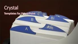  Presentation with business communications - Beautiful theme featuring index cards for business clients backdrop and a  colored foreground