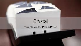  Presentation with business cards - Presentation design with index cards for organizing business background and a light gray colored foreground