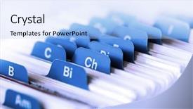  Presentation with letter - Presentation theme having index cards organized background and a light blue colored foreground