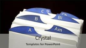  Presentation with letter - Colorful slide deck enhanced with index cards organized backdrop and a light gray colored foreground