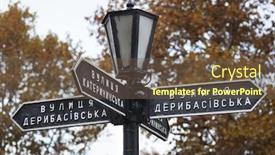  Presentation with ukraine - Beautiful presentation design featuring index-deribasovskaya-street-odessa-ukraine backdrop and a tawny brown colored foreground