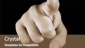  Presentation with finger - Presentation having index finger on black background background and a coral colored foreground