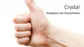  Presentation with business intelligence white robotic arm - Cool new presentation theme with index finger ring finger - arm cool on a white backdrop and a sky blue colored foreground