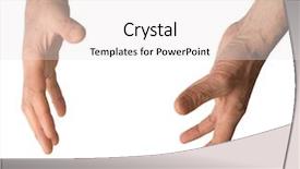  Presentation with industrial robot arm - Colorful PPT theme enhanced with index finger ring finger - arm backdrop and a  colored foreground