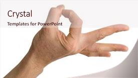  Presentation with black women arm - PPT layouts enhanced with index finger ring finger - arm background and a sky blue colored foreground