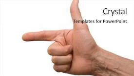  Presentation with black women arm - Slides consisting of index finger ring finger - arm background and a white colored foreground