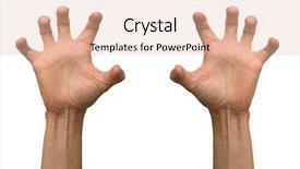  Presentation with black women arm - Cool new PPT theme with index finger ring finger - arm backdrop and a  colored foreground