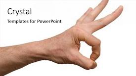  Presentation with industrial robot arm - Colorful slide deck enhanced with index finger ring finger - arm backdrop and a white colored foreground