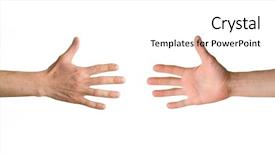  Presentation with black women arm - Presentation theme featuring index finger ring finger - arm background and a pink colored foreground