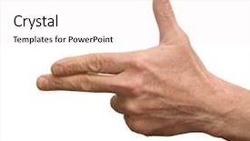  Presentation with black women arm - Audience pleasing theme consisting of index finger ring finger - arm backdrop and a white colored foreground