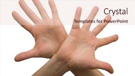  Presentation with black women arm - Beautiful presentation theme featuring blond child kid happy girl holding blank black blackboard copy space on white backdrop and a black colored foreground