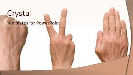  Presentation with pancasila indonesia coat of arms - Audience pleasing slide set consisting of index finger ring finger - arms backdrop and a  colored foreground