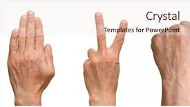  Presentation with nuclear arms - Audience pleasing presentation consisting of index finger ring finger - arms backdrop and a  colored foreground