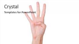  Presentation with health woman running female runner - Audience pleasing slide deck consisting of index finger ring finger - female woman hand isolated backdrop and a  colored foreground