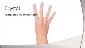  Presentation with health woman running female runner - Slide deck consisting of index finger ring finger - female woman hand isolated background and a sky blue colored foreground