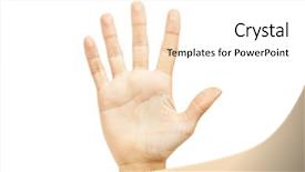  Presentation with veterinary symbol - Audience pleasing PPT theme consisting of index finger ring finger - hand symbol backdrop and a  colored foreground