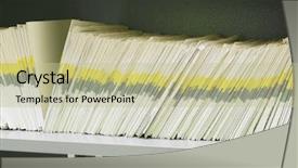  Presentation with index card - Audience pleasing slides consisting of index in a clinic registry backdrop and a mint green colored foreground