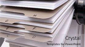  Presentation with index card - Audience pleasing slide set consisting of index tabs - closeup of revolving name card backdrop and a light gray colored foreground