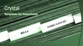  Presentation with foreclosure - Presentation theme having index tabs - detail of file folders background and a tawny brown colored foreground