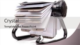  Presentation with about name of pictures - Slide set with index tabs - revolving name card holder isolated background and a light gray colored foreground