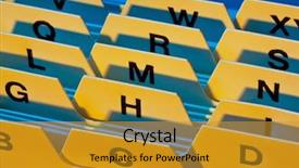  Presentation with index card - Presentation theme consisting of index tabs - separation of an alphabetical card background and a gold colored foreground