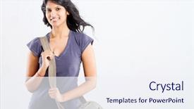  Presentation with worried female college student for health check up - Audience pleasing slides consisting of india - beautiful female college student backdrop and a sky blue colored foreground