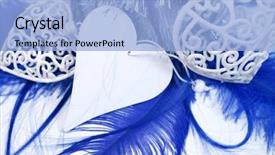  Presentation with valentine - Audience pleasing PPT theme consisting of festival lights india - christmas heart valentine's day backdrop and a light blue colored foreground