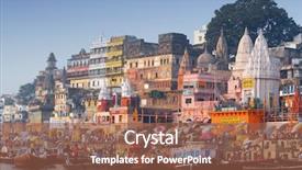  Presentation with varanasi - Cool new presentation design with india - colorful main ghat in varanasi backdrop and a tawny brown colored foreground