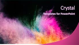  Presentation with holi festival - Amazing slide set having india - holi powder blowing up backdrop and a wine colored foreground